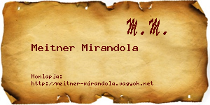 Meitner Mirandola névjegykártya